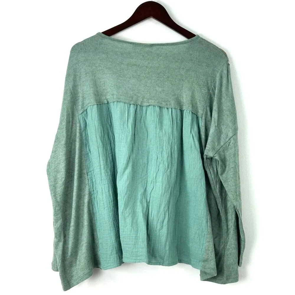 Savanna Jane Womens Long Sleeve Floral Embroidered Bohemian Top Size L 1359H1 - Picture 4 of 10